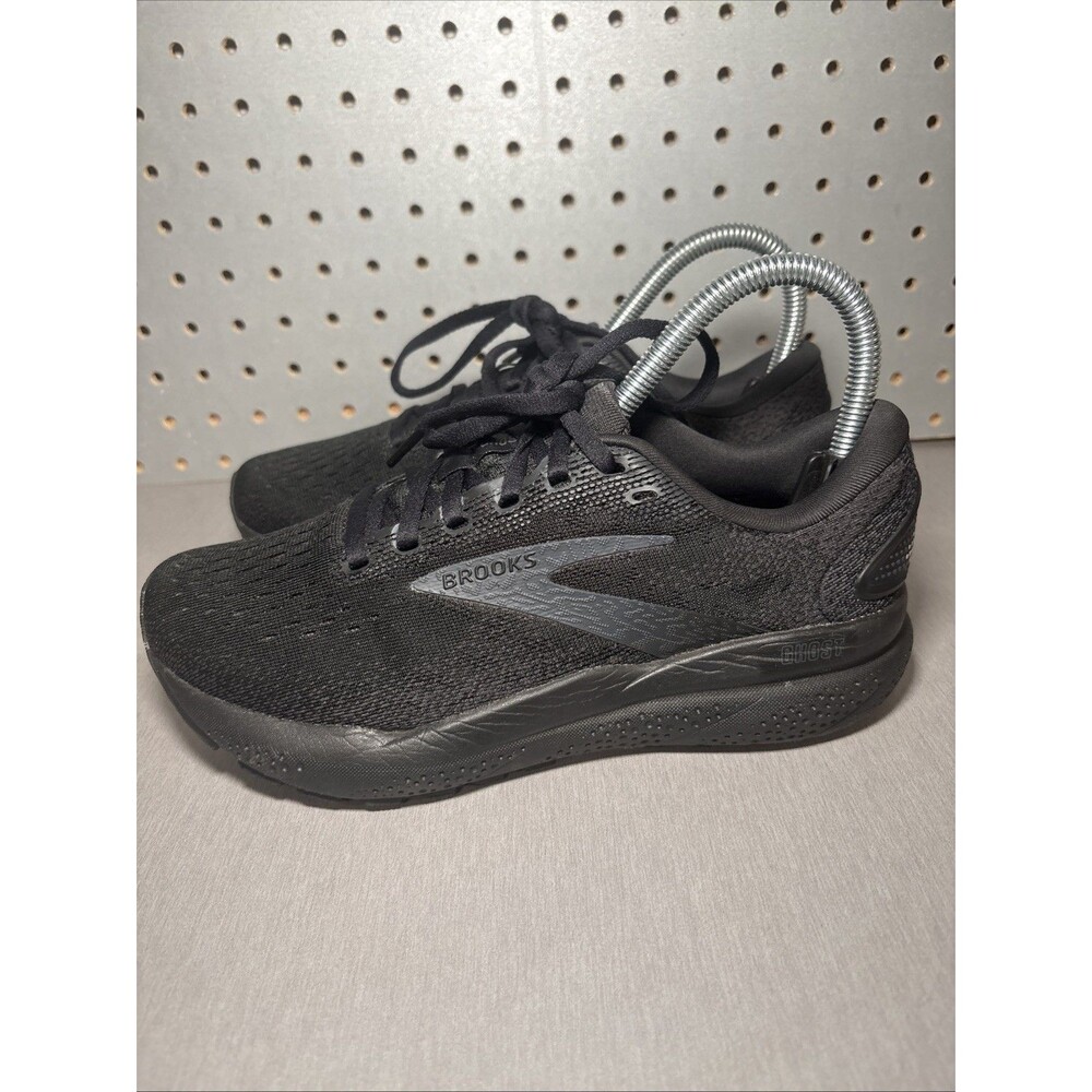 Brooks Ghost 16 Womens Size 6 Triple Black Running Shoes Sneakers 1204071B020 - Picture 2 of 14